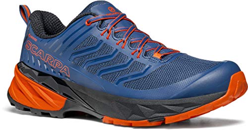 Scarpa Rush GTX, Zapatillas de Trail Running Hombre, Blue-Fiesta Gore_Tex SHC Free-Dome, 46 EU