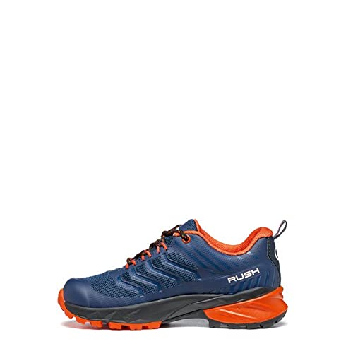 Scarpa Rush GTX, Zapatillas de Trail Running para niños, Blue-Fiesta Gore-Tex Free-Dome Kid, 32 EU