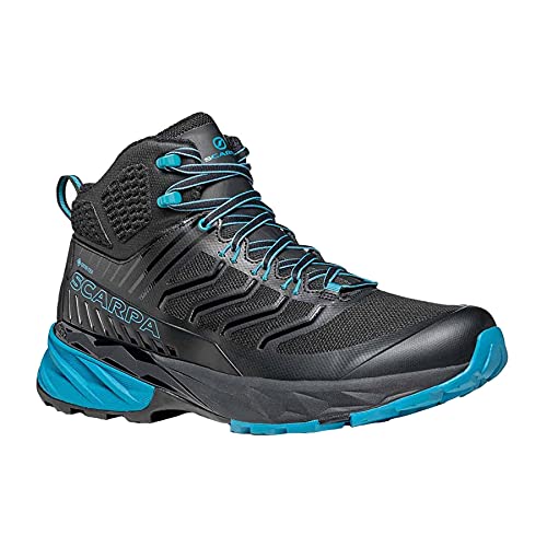 Scarpa Rush Mid GTX, Zapatillas de Trail Running Hombre, Black-Ottanio Gore-Tex SHCM Free Dome, 41.5 EU