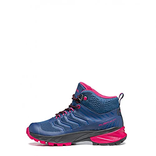 Scarpa Rush Mid GTX, Zapatillas de Trail Running para niños, Blue-Fuxia Gore-Tex Free-Dome Kid, 33 EU