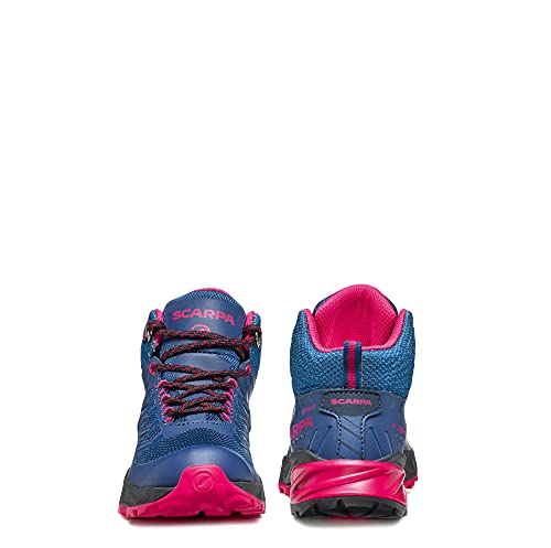 Scarpa Rush Mid GTX, Zapatillas de Trail Running para niños, Blue-Fuxia Gore-Tex Free-Dome Kid, 33 EU