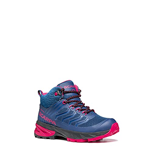 Scarpa Rush Mid GTX, Zapatillas de Trail Running para niños, Blue-Fuxia Gore-Tex Free-Dome Kid, 33 EU