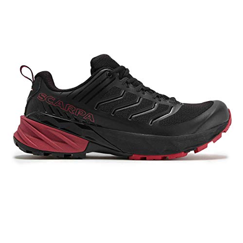 Scarpa Rush WMN, Zapatillas de Trail Running Mujer, Black-Cherry SHC Free-Dome, 39 EU