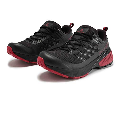 Scarpa Rush WMN, Zapatillas de Trail Running Mujer, Black-Cherry SHC Free-Dome, 40 EU