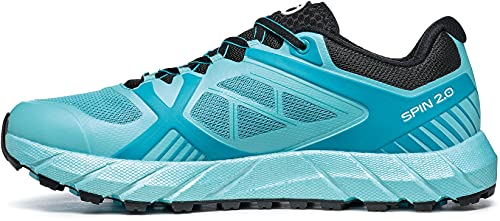 Scarpa SPIN 2.0 WMN, Zapatillas de Trail Running Mujer, Atoll-Black ARSW FIXION 2, 39 EU