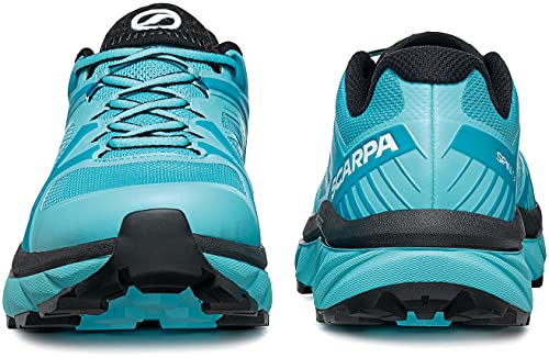 Scarpa SPIN Infinity WMN, Zapatillas de Trail Running Mujer, Atoll-Scuba Blue ARSFW Velox Cross, 37 EU