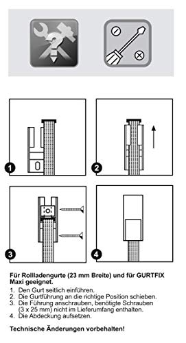 Schellenberg 15670 Duo Plus Maxi - Guía de correa para persianas (con carrete y compartimento estanco)