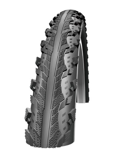 Schwalbe 11100123 Hurricane - Cubierta para Bicicletas de montaña (con Kevlar y Bandas Reflectantes, 26 x 2,00 Pulgada), Color Negro