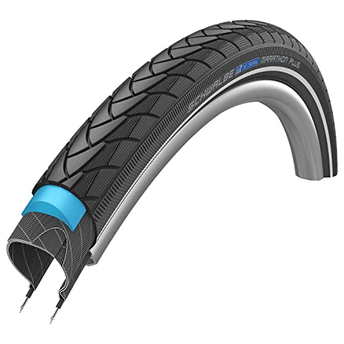 Schwalbe 11151348 Marathon Plus SmartGuard - Cubierta con bandas reflectantes para bicicletas (28x1.75 pulgadas, 700 x 45C)