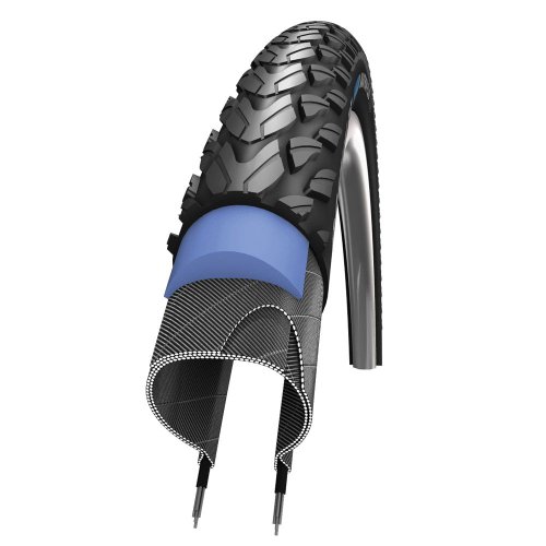 Schwalbe - Neumático para bicicletas de trekking (28") negro negro con rayas reflectantes Talla:50 - 559