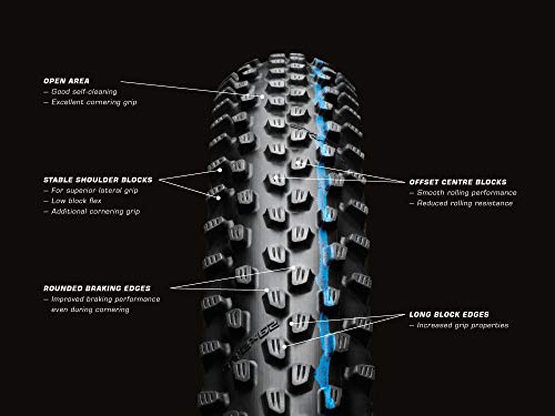 Schwalbe Racing Cubierta MTB, Deportes al Aire Libre, Ciclismo,componentes de Bicicleta, Schwarz, Faltreifen, TLE, 29x2.25