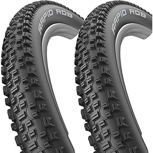 Schwalbe Rapid Rob Active Line, Drahtreifen Neumáticos para Bicicleta, Unisex Adulto, Negro, 26x2.25/57-559