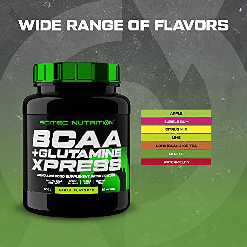 Scitec Nutrition BCAA + Glutamine Xpress, enriquecida con taurina, sin azúcar, 600 g, Lima