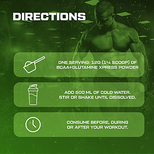 Scitec Nutrition BCAA + Glutamine Xpress, enriquecida con taurina, sin azúcar, 600 g, Lima