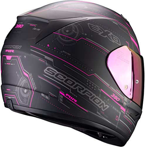 Scorpion NC Casco per Moto, Hombre, Negro/Rosa, M