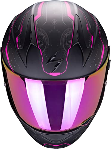 Scorpion NC Casco per Moto, Hombre, Negro/Rosa, M