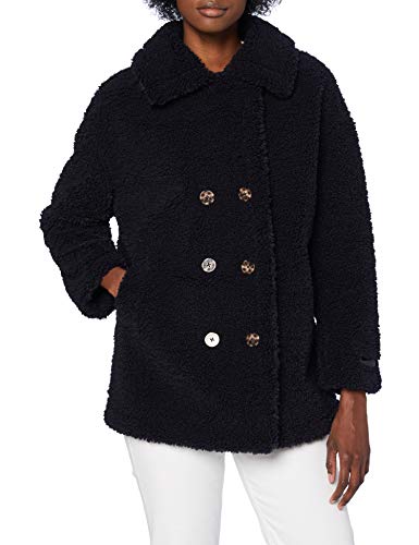 Scotch & Soda Maison Double Breasted Teddy Jacket Chaqueta, Night 0002, S para Mujer