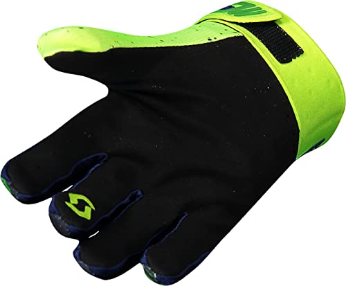 Scott 450 Noise MX - Guantes de ciclismo para motocross/DH, color azul, amarillo y verde, talla L (10)