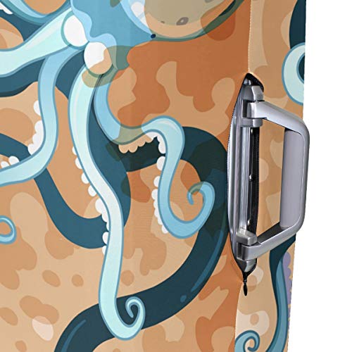Sea Octopus - Funda Protectora para Equipaje con Patas largas, de Licra, para Maleta de Viaje, para Adultos, Mujeres, Hombres, Adolescentes, se Adapta a 18 – 20 Pulgadas