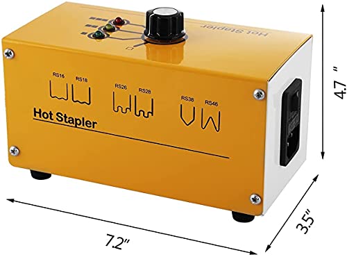 Seababyhouse 20W Hot grapadora de plástico cucitrice plastica riparazione saldatore Kit saldatura paraurti macchina sistema strumenti pistola con graffette box snips Hot Stapler Plastic Repair Welder