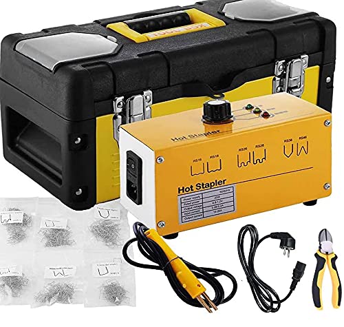 Seababyhouse 20W Hot grapadora de plástico cucitrice plastica riparazione saldatore Kit saldatura paraurti macchina sistema strumenti pistola con graffette box snips Hot Stapler Plastic Repair Welder