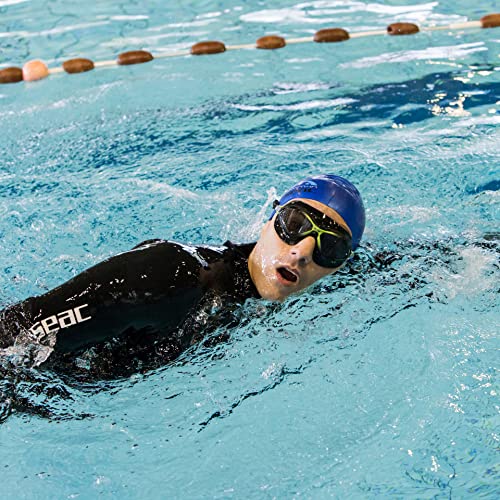 Seac Diablo, Gafas de natación para nadar en la piscina y en el mar para mujeres y hombres, Trasparente/Azul, Estándar