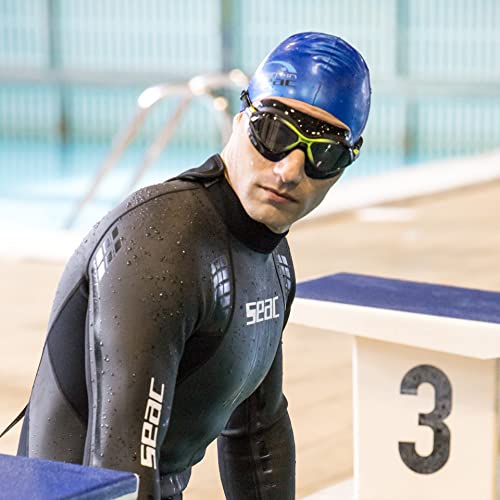 Seac Diablo, Gafas de natación para nadar en la piscina y en el mar para mujeres y hombres, Trasparente/Azul, Estándar