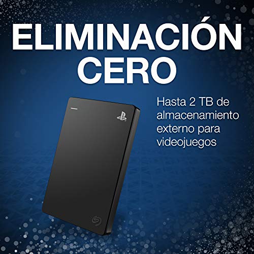 Seagate Game Drive for PS4, 2 TB, Unidad de disco duro externa, HDD portátil, compatible con PS4 y PS5 (STGD2000200)