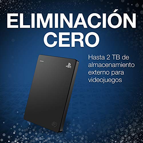 Seagate Game Drive for PS4, 2 TB, Unidad de disco duro externa, HDD portátil, compatible con PS4 y PS5 (STGD2000200)