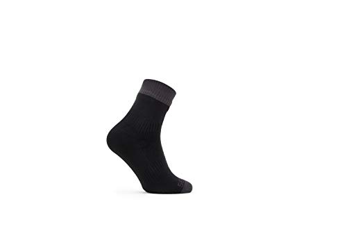 Seal Skinz Waterproof Warm Weather Ankle Length Sock Calcetines unisex para adultos, negro/gris, L