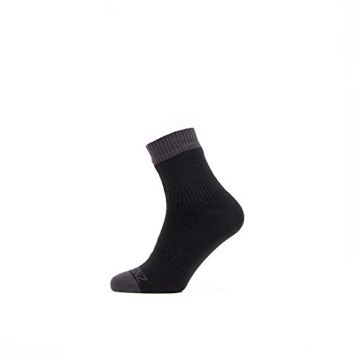 Seal Skinz Waterproof Warm Weather Ankle Length Sock Calcetines unisex para adultos, negro/gris, L