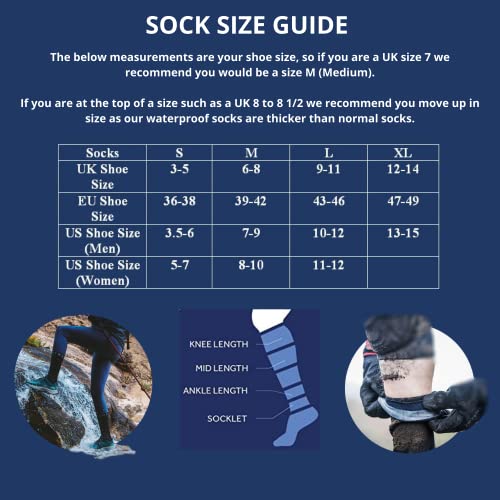 Seal Skinz Waterproof Warm Weather Ankle Length Sock with Hydrostop Calcetines, Unisex Adulto, Negro, M