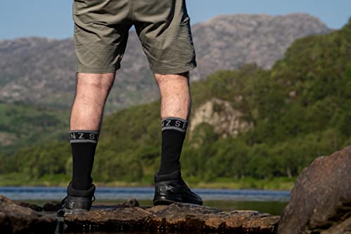 Seal Skinz Waterproof Warm Weather Mid Length Sock with Hydrostop Calcetines, Unisex Adulto, Negro, M
