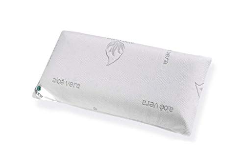 Seasons Almohada Viscoelastica 75 cms, Antiácaros y Antibacterias, Tejido Aloe Vera Hilo de Plata. Doble Funda, 100%, 75 cm