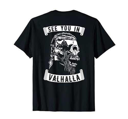 See You In Valhalla Walhalla Vodan, Vikingo, Odin Vikings. Camiseta