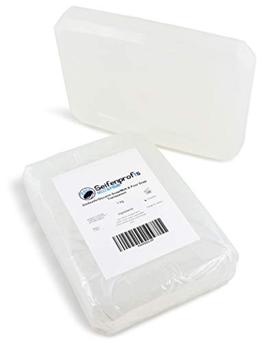 Seifenprofis Jabón Base de glicerina, Transparente (Libre de SLS) (1kg Transparente)