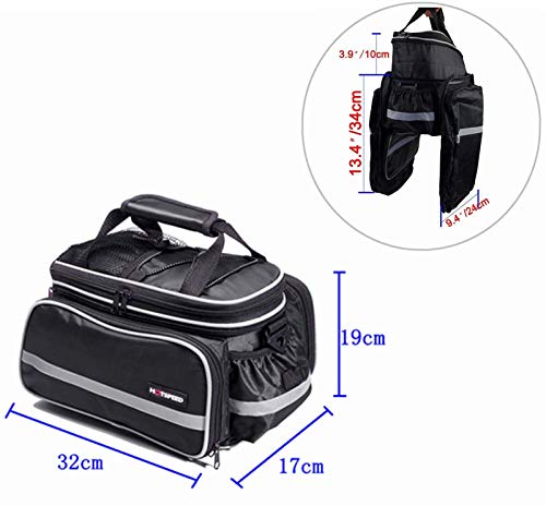 Selighting Bolsa Alforja Trasera Bicicleta Impermeable Bolso de Viaje Portátil Extensible Bolsa de Hombro para Ciclismo al Aire Libre 10L-25L