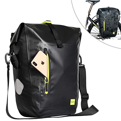 Selighting Bolsa Alforja Trasera para Bicicleta 25L, Grande Bolsa Bicicleta Multifunción Carretera MTB Bicicleta de Montaña (Verde)