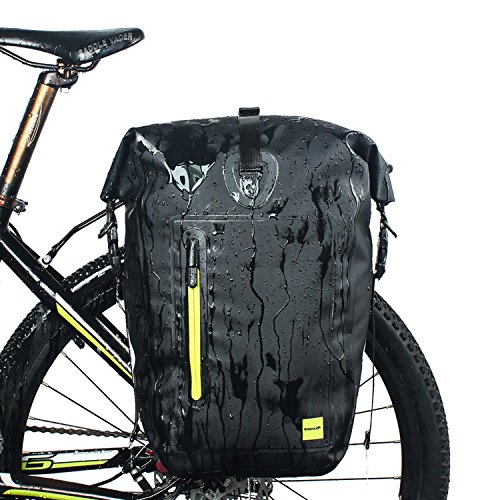 Selighting Bolsa Alforja Trasera para Bicicleta 25L, Grande Bolsa Bicicleta Multifunción Carretera MTB Bicicleta de Montaña (Verde)