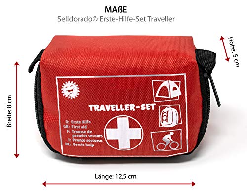 Selldorado® 2X botiquín de 32 Piezas Traveller - botiquín de Emergencia Ideal para Exteriores, Camping en Bicicleta, Viajes, Deportes - botiquín - con práctica trabilla para el cinturón