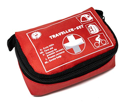 Selldorado® 2X botiquín de 32 Piezas Traveller - botiquín de Emergencia Ideal para Exteriores, Camping en Bicicleta, Viajes, Deportes - botiquín - con práctica trabilla para el cinturón