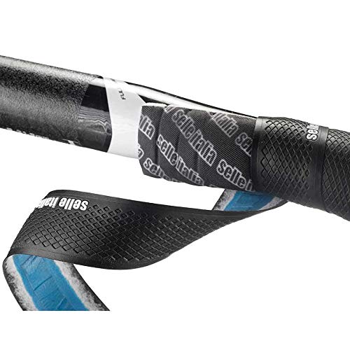 Selle Italia - Cinta para Manillar Bicicleta de Carretera Shock Absorber Kit Negro, Comfort Gel, Antideslizante, Elástico