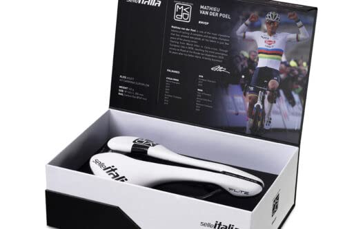 Selle Italia Flite Boost Kit Carbonio Superflow MVDP Edition Sillín: Blanco/Negro, L3