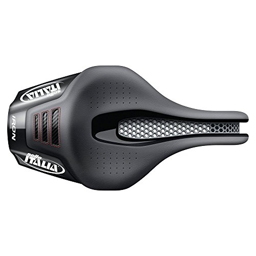 Selle Italia Iron Flow S123 Sillín, Unisex Adulto, Negro, Talla Única