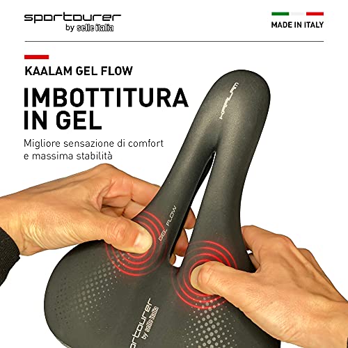 Selle Italia Kaalam Gel Flow Sillín, Unisex Adulto, Negro, L2