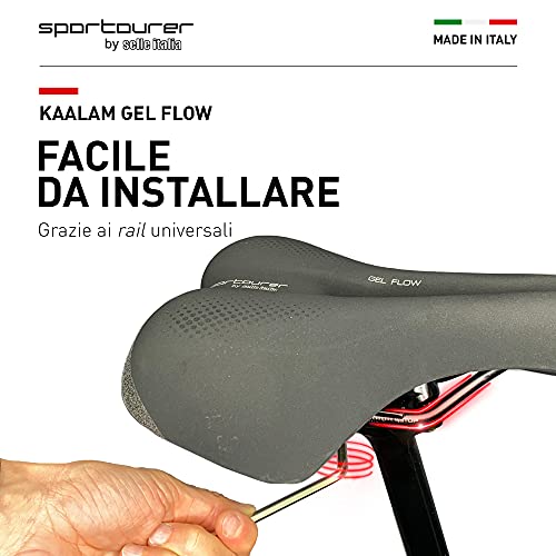 Selle Italia Kaalam Gel Flow Sillín, Unisex Adulto, Negro, L2