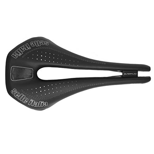 Selle Italia - Sillìn Bicicleta de Carretera Novus Endurance Superflow, Rail TI 316 Tubo Ø7, Sillìn Corto Road Perfomance Fibra-tek Ligero, Ultra Comfort Gel