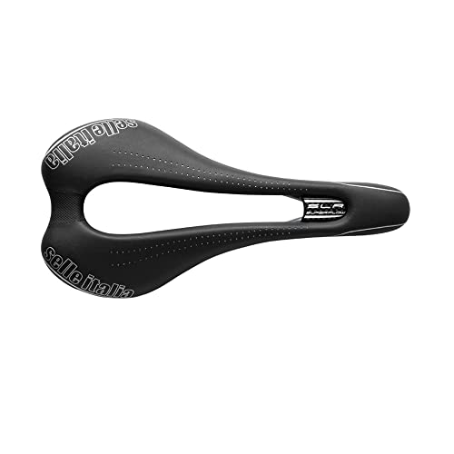 Selle Italia - Sillìn Bicicleta de Carretera SLR SuperFlow, Rail TI 316 Tubo Ø7, Sillìn Road Perfomance Fibra-tek Ligero, Comfort