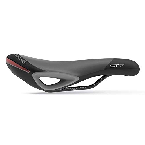 Selle Italia - Sillìn Bicicleta de Paseo ST 7 Vision Superflow, Rail FeC Alloy Ø7, Sillìn Soft-tek, Ultra Comfort Gel, Resistente, Reflectante, Ergonómico