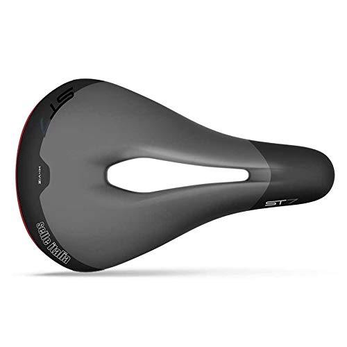 Selle Italia - Sillìn Bicicleta de Paseo ST 7 Vision Superflow, Rail FeC Alloy Ø7, Sillìn Soft-tek, Ultra Comfort Gel, Resistente, Reflectante, Ergonómico